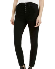 Calvin Klein Jeans High Rise Skinny Button Fly Stretch BLACK, 8  NWOT