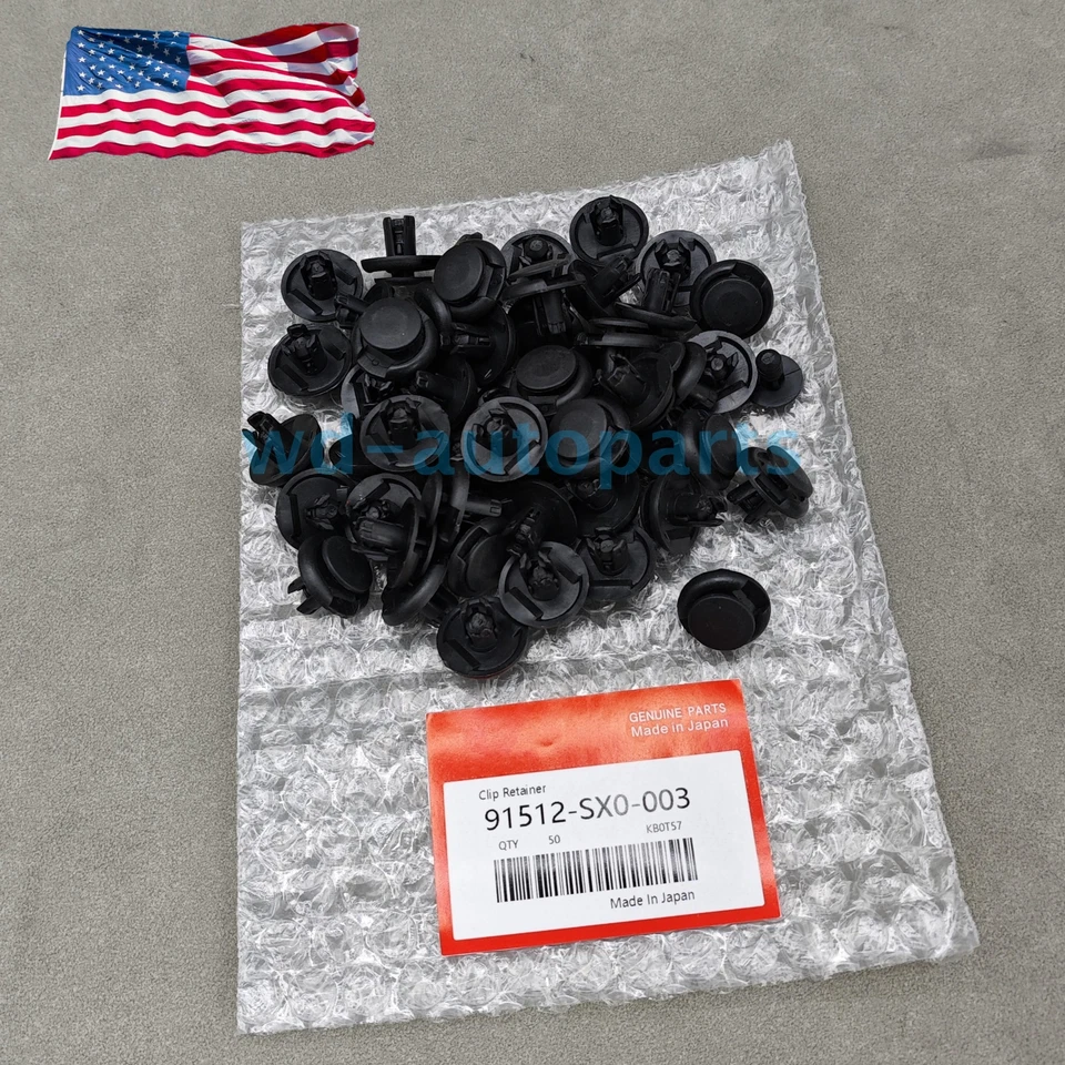 New 50x Fender Liner Retainer Fastener Clips For Honda 91512-SX0-003 Foto 3 de 4