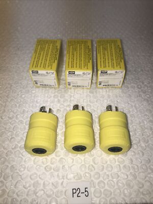 ** New (Lot Of 3) Hubbell HBL4773VY Valise Twist-Lock Plug#