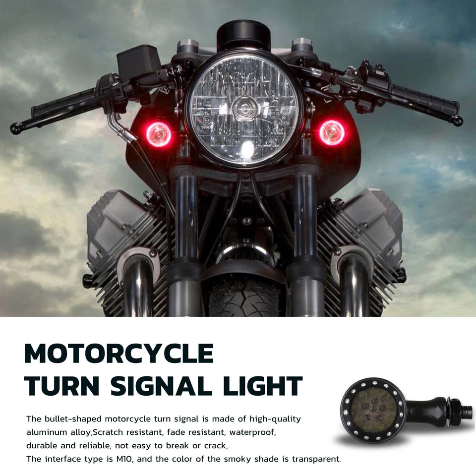 Luz intermitente LED intermitente de señal de giro para motocicleta Honda Shadow Aero 1100 750 VT750C Foto 4 de 4