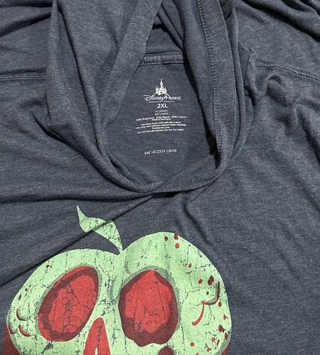 Disneyland Snow White Poison Apple Hooded Long Sleeved Shirt XXL Halloween - Picture 3 of 4