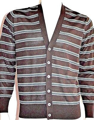 NEW ! PAUL SMITH men's knit jacket 100% merino wool cardigan mens M NEW  256