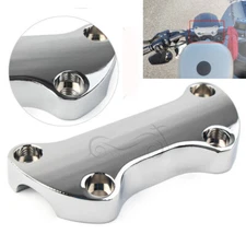 Chrome 1" Handlebar Riser Top Clamp Cover For Harley XL1200 XL883 Dyna Softail