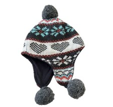 Old Navy Youth Winter Beanie Tassels Pompom Youth Teen Small Adult
