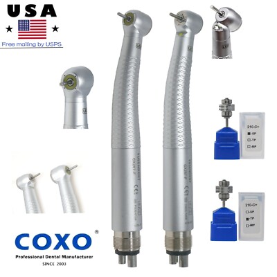 US COXO Dental Handpiece High Speed Turbine Self Power LED Shadowless 4 Hole NSK