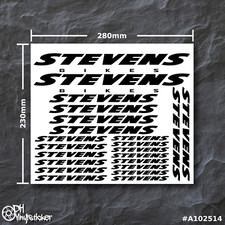 Stevens Stickersatz Schwarz | Aufkleber Set Fahrrad eBike MTB BMX Rahmen