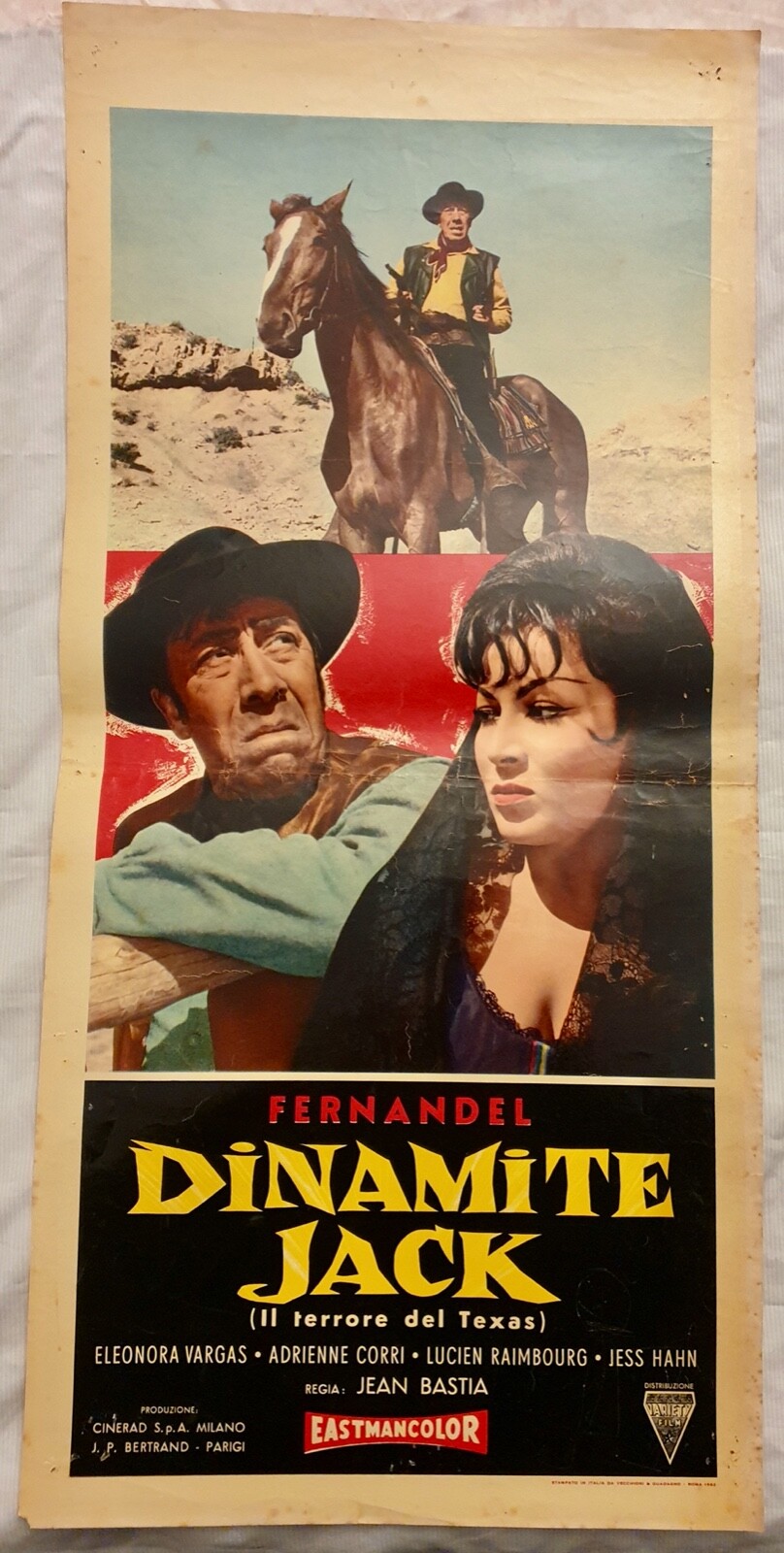 Locandina originale film Dynamite Jack (1961) - Regia di Jean Bastia