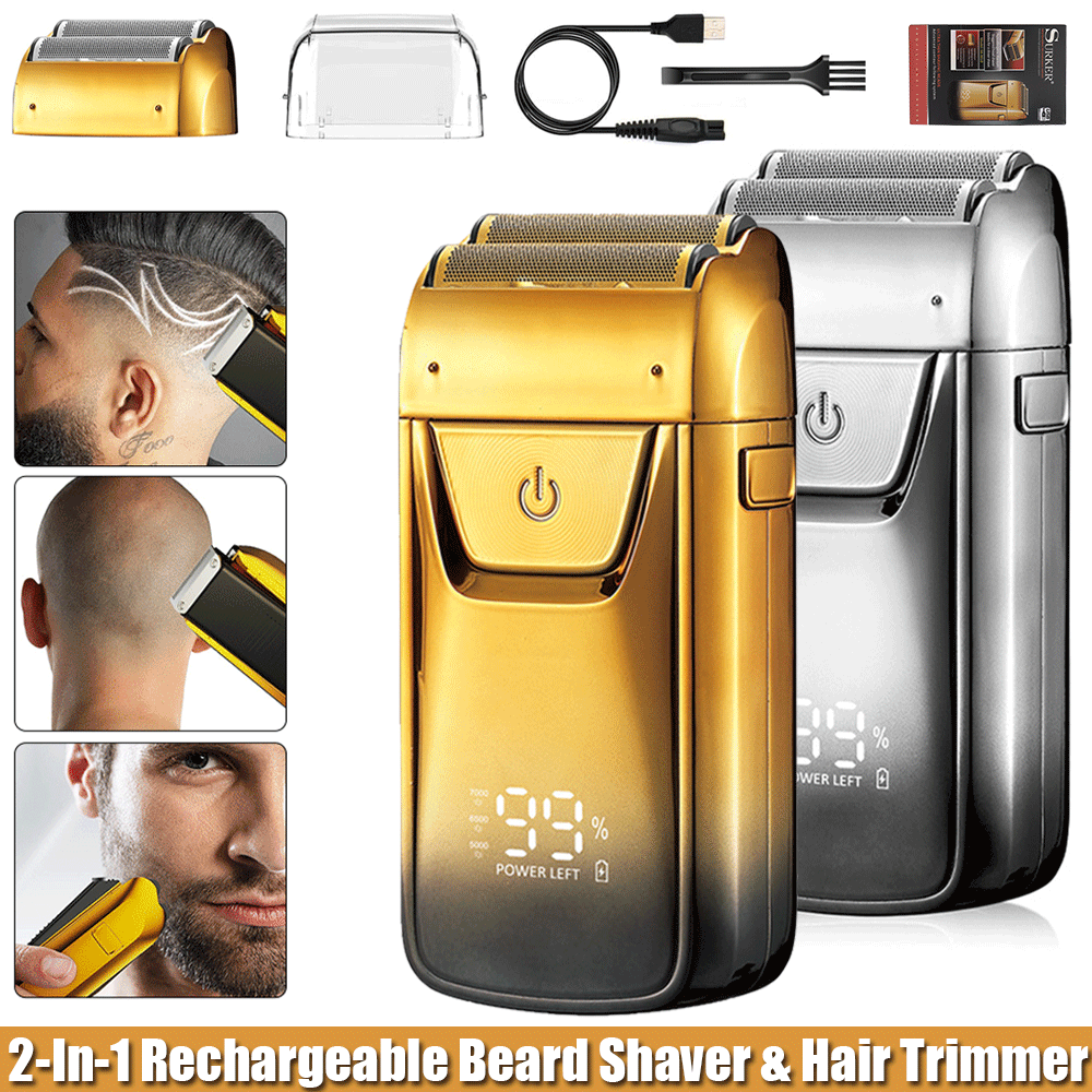 2-In-1 Professional Hair Clipper Electric Shaver Trimmer Razor For Hair Beard BK
