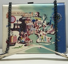 Loungefly Disney Peter Pan Crossbody Purse Neverland Map Kiss Lock Broken Rare