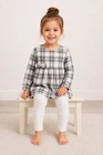 Carter's  Toddler Girls' Plaid Tunic & Sparkle White Leggings Set  4T