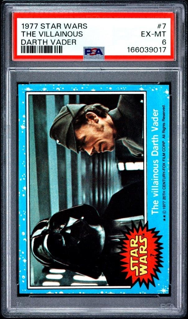 1977 Topps Star Wars VILLAINOUS DARTH VADER #7 PSA 6 EX-MT Nice Centering!