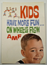 VINTAGE 1961 AMF SCAT CAR, GO-TRAC  JET PILOT FOLD OUT DEALER SALES FLYER L K