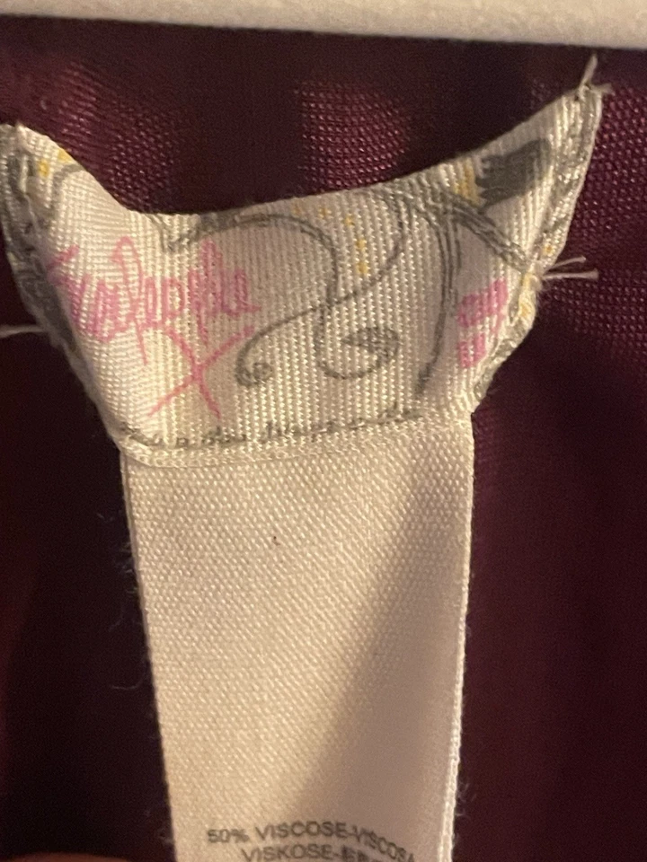 Free People Talla Única O/S Flecos Rojo Topper Kimono Acrílico Lino Boho Foto 2 de 4