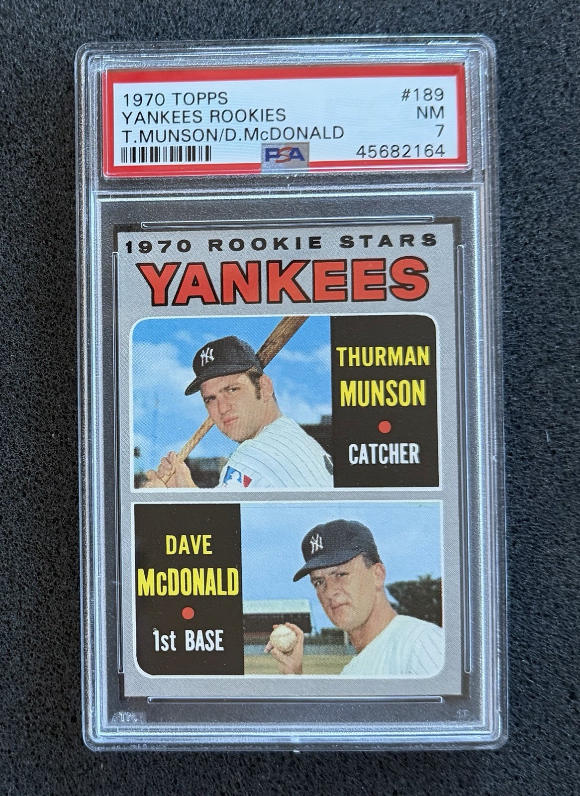 1970 Topps - #189 Thurman Munson - PSA 7