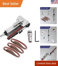 HYFN 1.5HP Pneumatic Belt Sander 3/8" Mini Air Tool 16000RPM Grinder w/ Belts