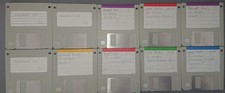 10x Disketten beige 3,5 1,44 MB 2HD Floppy Di...