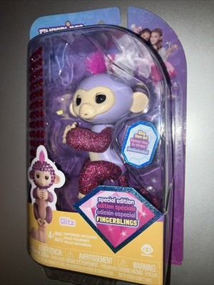 WowWee Fingerlings 2019 GLITZ Bling Interactive Monkey Toy Limited Edition