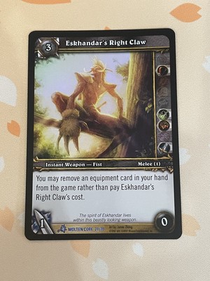 World of Warcraft TCG, Eskhandar's Right Claw, Molten Core, 21/30, LP, Foil
