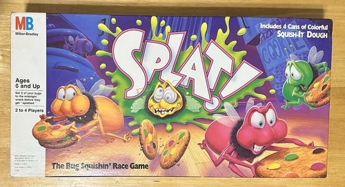Vintage 1990 Milton Bradley Splat! Board Game with New Dough 100% Complete