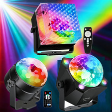 LED Disco Ball DJ Party Lights Sound Activated with Remote Control Strobe Lamp