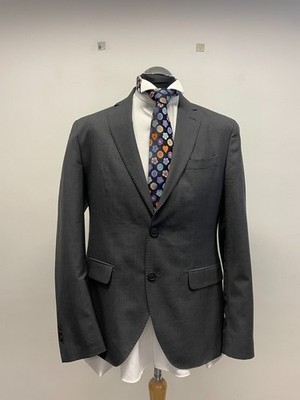 MASSIMO DUTTI ITALIAN FABRIC SUIT JACKET/BLAZER  IN GREY SIZE 40L BNWOT (0556)