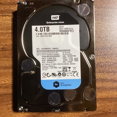 WD SE 4TB Datacenter Hard Disk Drive  7200 RPM SATA 6 Gbs 64MB Cache 35  G2U