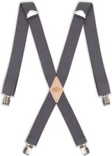 Dickies Men'S 1 1/2 Inch Solid Straight Clip Adjustable X Back Suspender