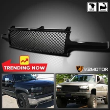 Fits 1999-2002 Chevy Silverado 1500 2000-2006 Tahoe Suburban Black Mesh Grille