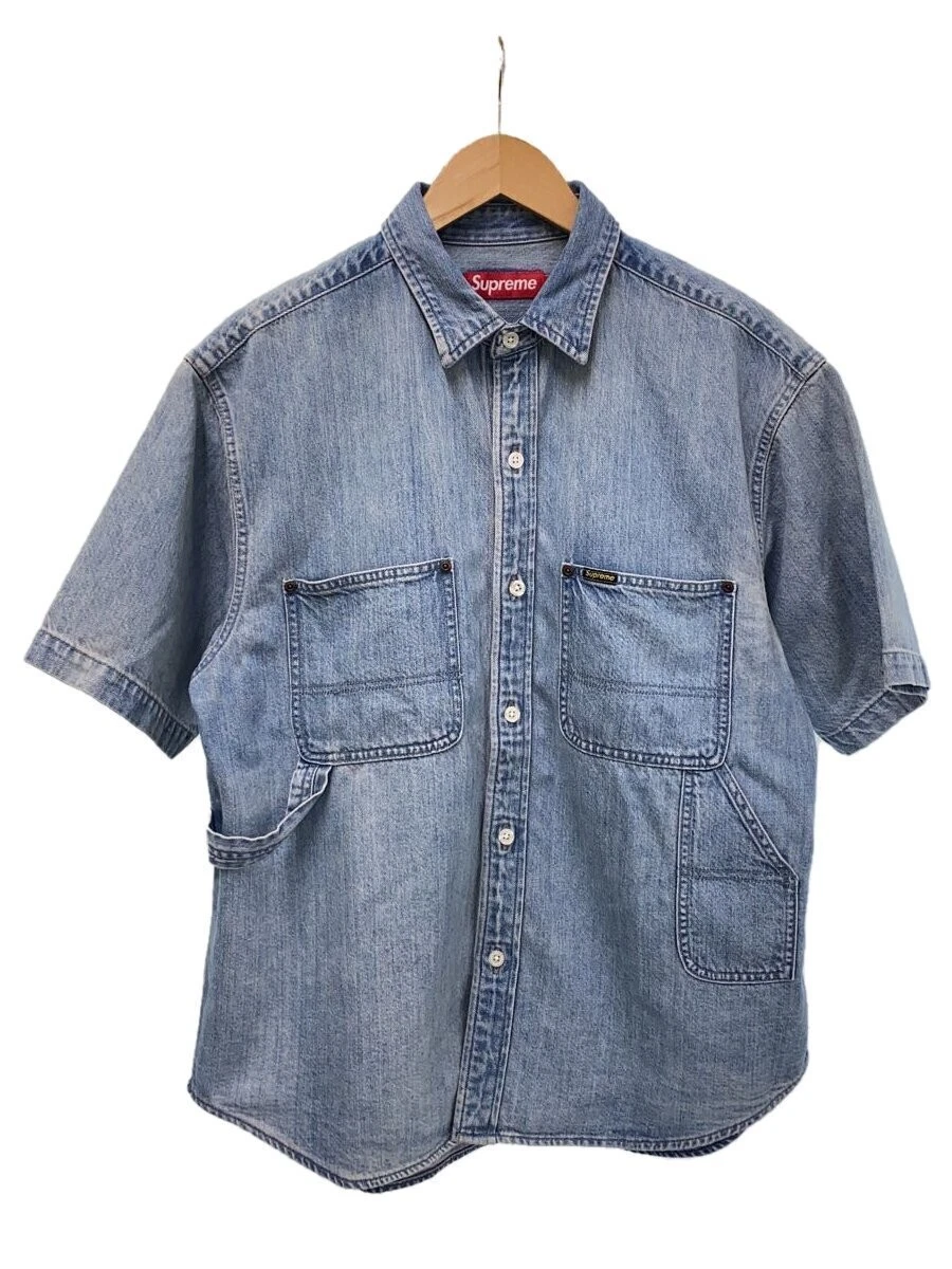 Chemise Supreme manches courtes/S/chemise courte en denim de peintre/indigo/ajustement ample