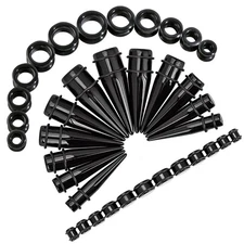 36Pcs 00G-20mm Ear Gauge Stretching Kit Acrylic Tapers for Ear Gauges Kit and...