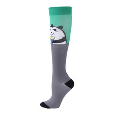 Panda Drinking Soda Knee High Compression Socks 