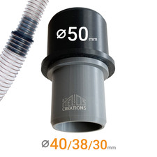 Dust Extraction Hose Reducer – 50 mm (2") to 40, 38 or 30 mm Vacuum Adaptor