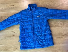 Patagonia Nano Puff Jacket Boys Youth M Puffer Quilted Blue Insulated