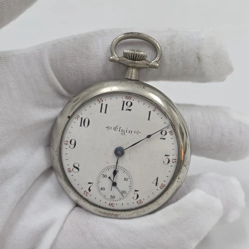 Antique 1904 Elgin Pocket Watch, Grade 218, Size 18s, 15 Jewels, AS-IS