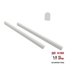 10 Pcs White Marble Pencil Tile, 12 Inch Edge Trim Honed for Bathroom,