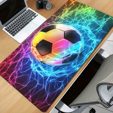 40 90cm1pc Vibrant Football Mouse Pad - Rubber Anti-Slip Desk Mat with Electric