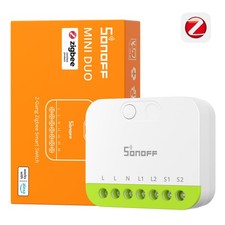 SONOFF MINI DUO 2-Gang Zigbee Smart Light Switch MINI-ZB2GS Dual-Load Control UK