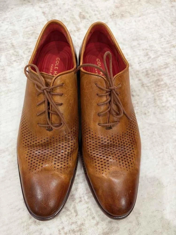 Cole Haan Brown Solid Dress Shoes for Men for sale