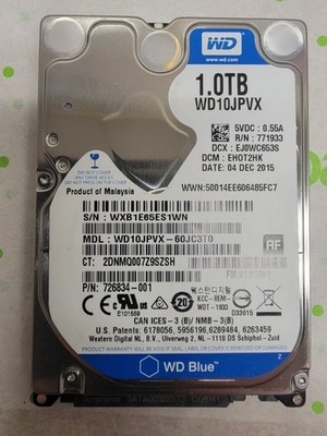 Western Digital WD Blue WD10JPVX 1TB 2.5'' SATA III 5400RPM 8MB Laptop HDD