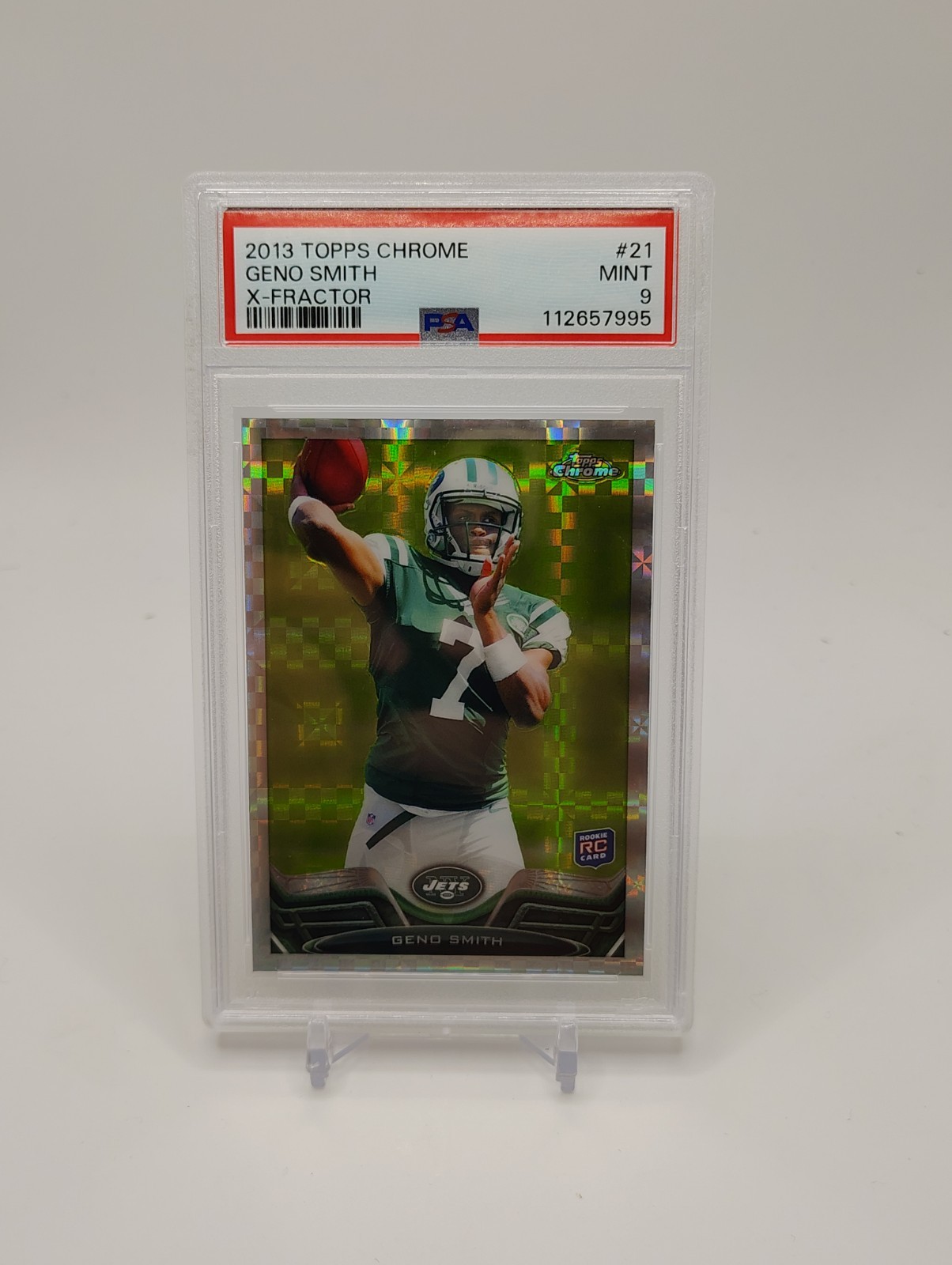 2013 Topps Chrome Geno Smith Rookie #21 Retail X-Fractor PSA 9