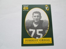 FORREST GREGG 1992 CHAMPION GREEN BAY PACKERS HALL OF FAME TRADING CARD # 67