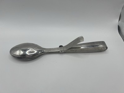 Pampered Chef Large Double Spoon Serving Tongs #2565 Stainless Food Server 9.5''