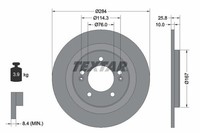 2X Textar Bremsscheibe 92252703 FüR Hyundai Kia