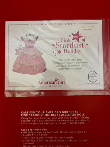 NFRB American Girl Pink Stardust Collector doll; 200 Swarovski Crystals; NOSMKR - Bild 16 von 23