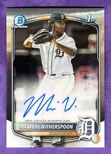 2025 Bowman Draft Malachi Witherspoon Chrome Auto 1st Prospect Tigers