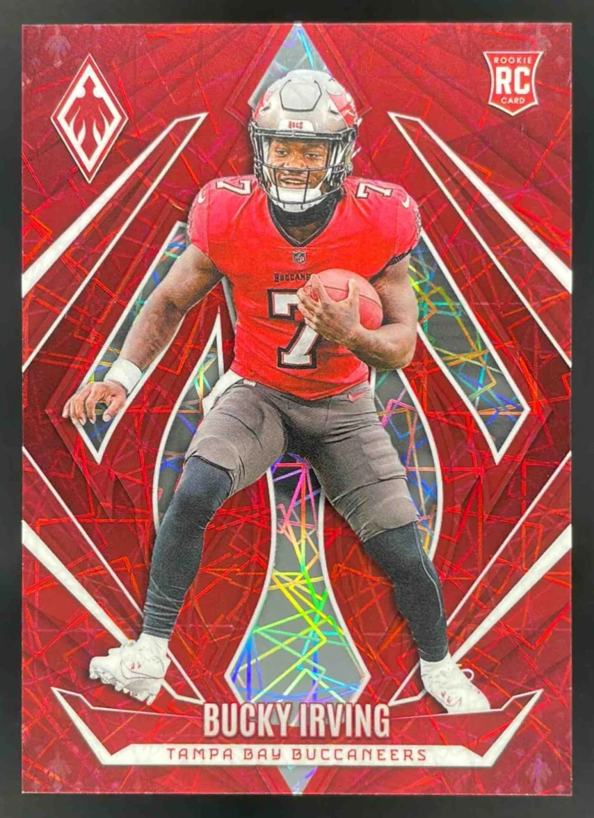 2024 Panini Phoenix Red Lazer #166 Bucky Irving RC /199