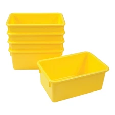Kaplan Early Learning Yellow Vibrant Color Storage Bin - Set of 5