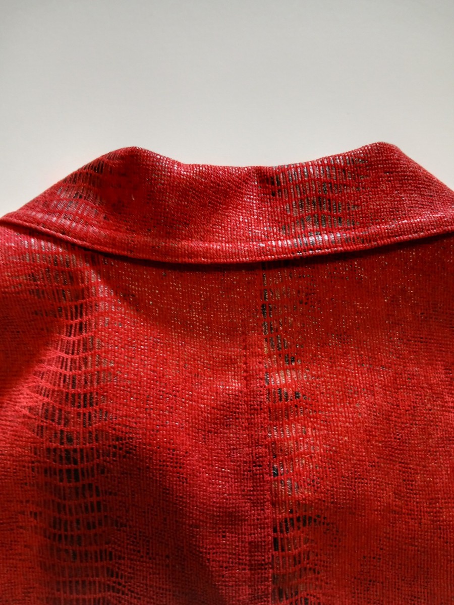 Susan Marie's of Salado Women's Small Red Long Sleeve Show Jacket Zip Front View 6