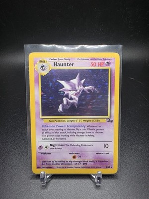 Haunter Fossil 1st Edition Incomplete Holo Error Mirror Holo 1999 Pokemon
