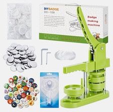 DC-109 DIY Badge Making Machine Button Maker Kit with Accessories, Green